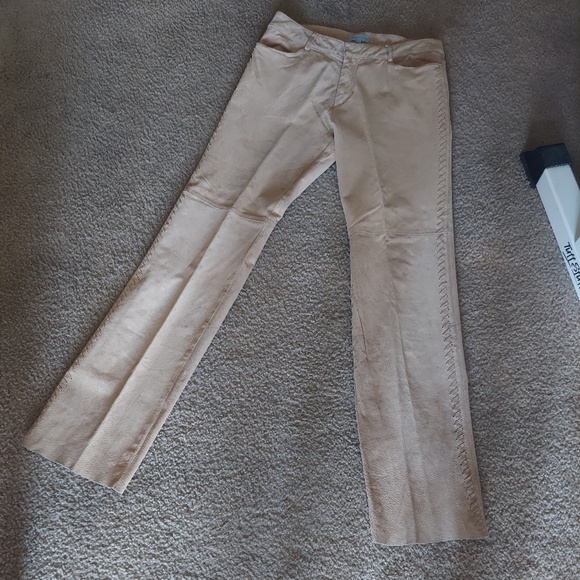 Territories Cream Suede Pants, 6 - Picture 1 of 3